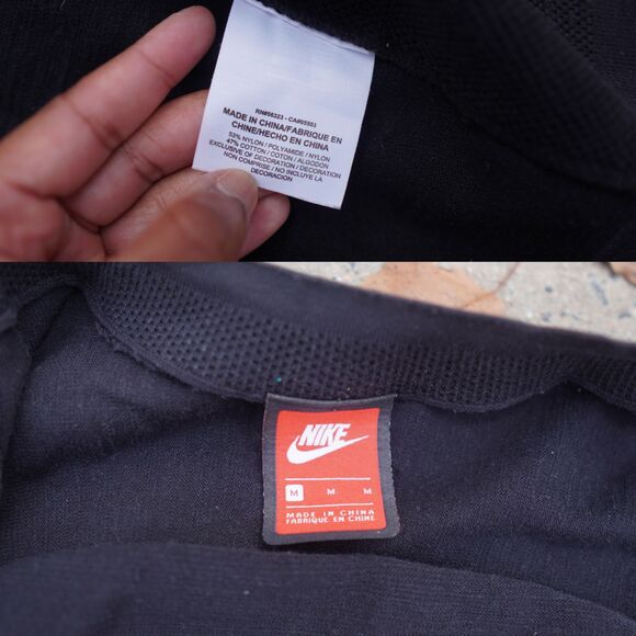 Nike Tech Pack Knit Full Zip Bomber Jacket Black Mens M Water Repellent - Picture 5 of 16